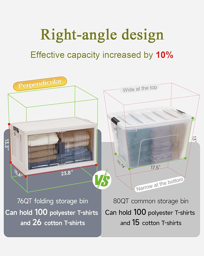 OlarHike 76QT Stackable Storage Bins - Image 3