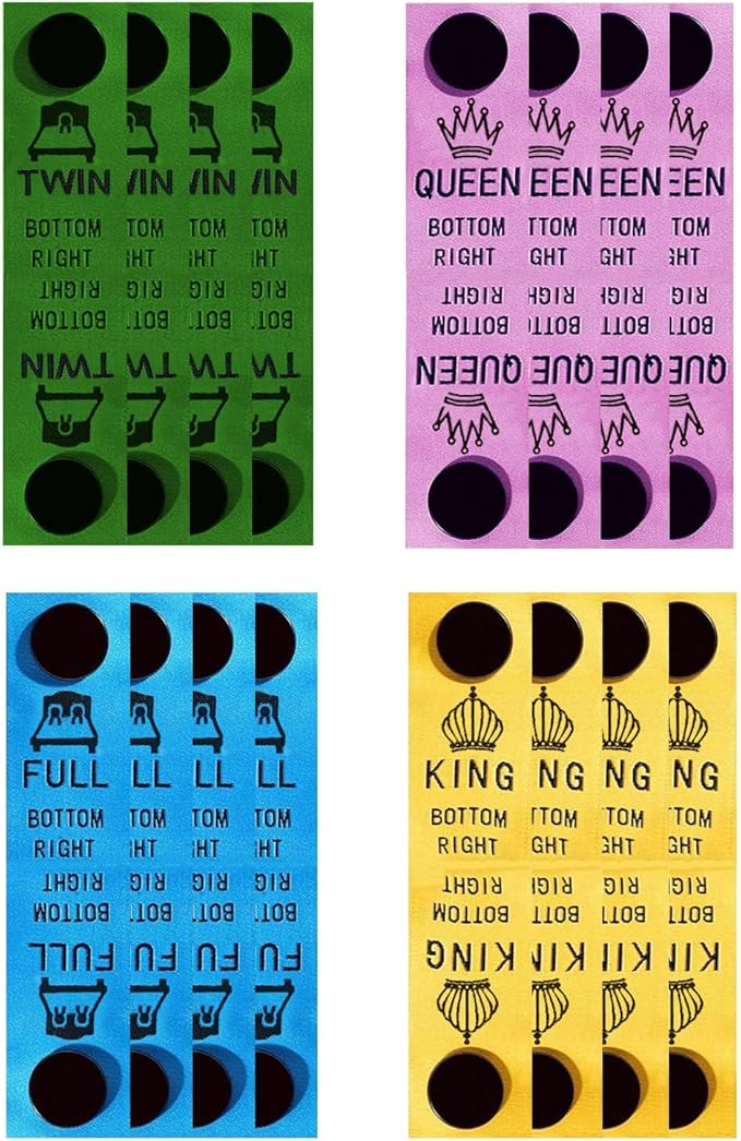 Generic Bedding Label Set, Color-Coded Snap Organization Tags, Washable by Unknown