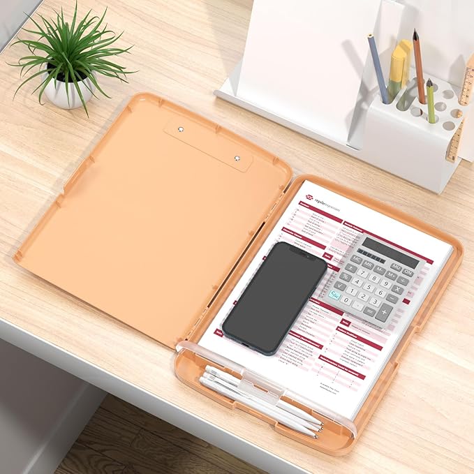 Rimilak Plastic Clipboard with Storage, 8.5 x 11 High Capacity Folio Nursing - Image 7