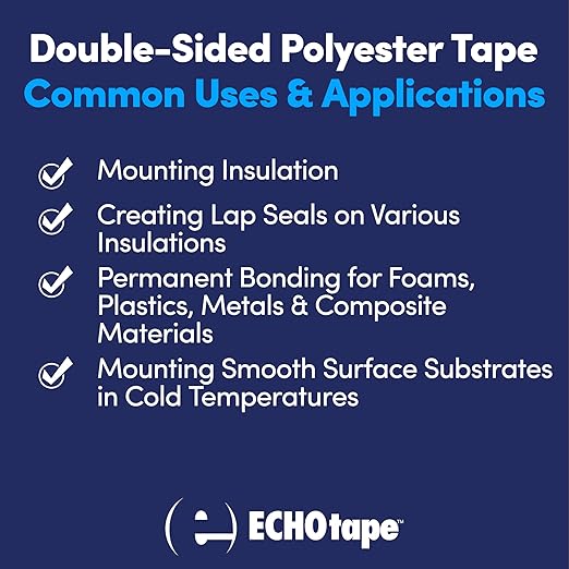 ECHOtape DC-M194A | Double-Sided Polyester Tape | Clear Thin Tape | All - Image 6