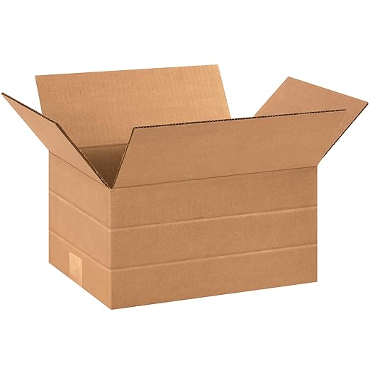 Aviditi Shipping Boxes Multi-Depth 12"L x 9"W x 6"H, Moving and Storage by BOXUSA