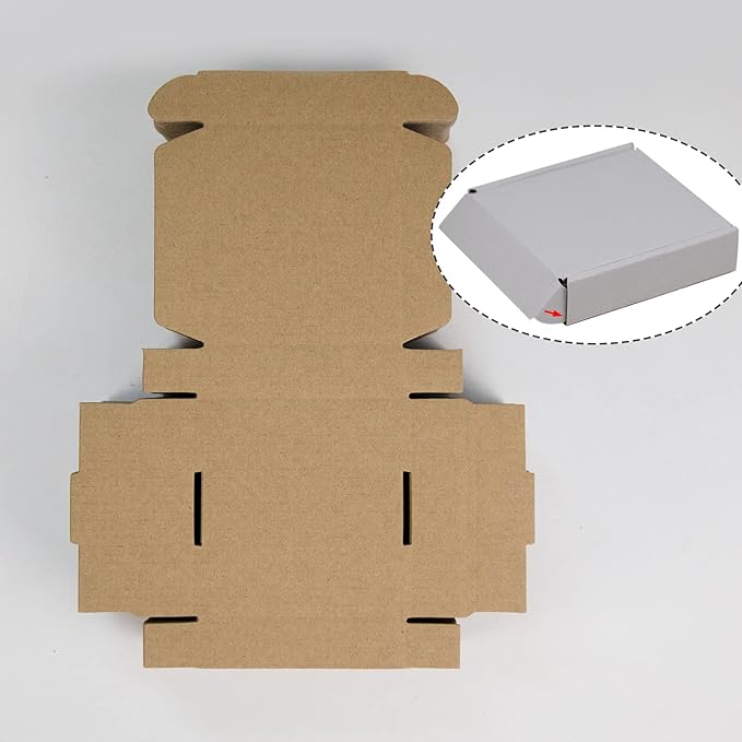 50 Pack 4x4x1 Inches Small Shipping Boxes, Moving Mailing Packing Box - Image 3