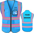 YOWESHOP High Reflective Visibility Safety Vest Custom Your Logo Safety Workwear by YOWESHOP