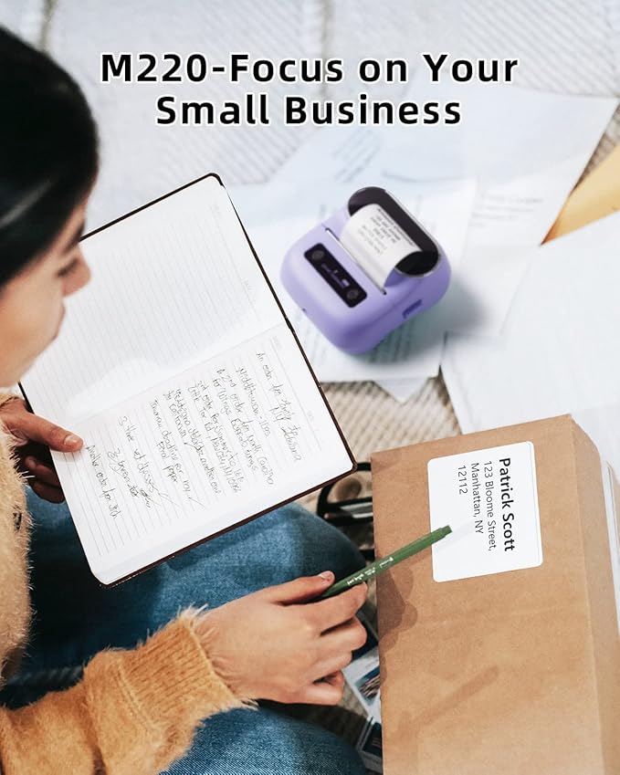 Phomemo M220 Label Maker, Small Business, Portable Wireless Printer - Image 7