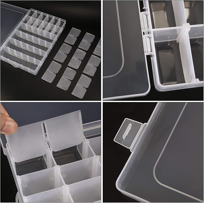 2 Pack 36 Grids Bead Organizer Box, Plastic Craft Organizers and Storage - Image 7