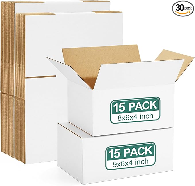 Eupako 30 Pack Small Shipping Boxes Assorted Sizes, Cardboard Boxes by Eupako