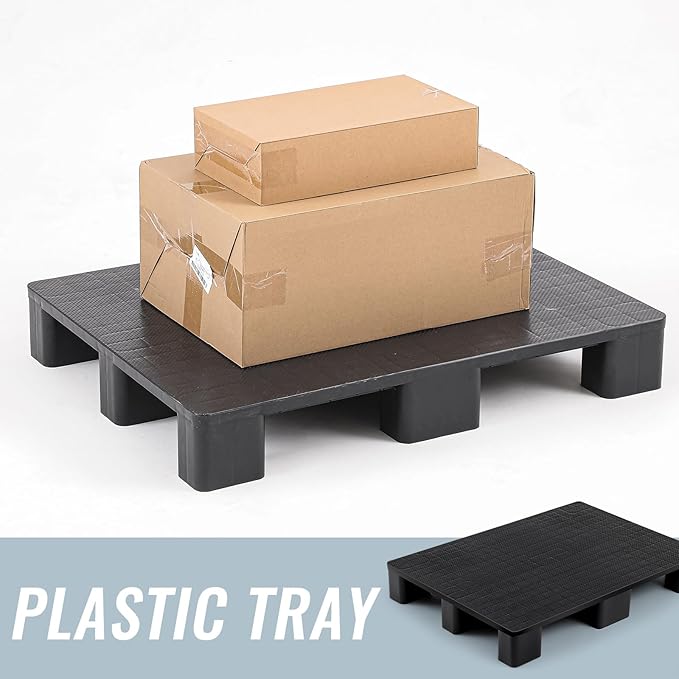 4 Pcs Plastic Pallet for Basement Storage Easy Stack Lightweight Floor Pallet - Image 4