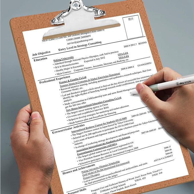 HERKKA 10 Pack Hardboard Office Clipboards - Image 7