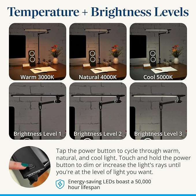 Uplift E7 LED Desk Lamp with Clamp - Image 6