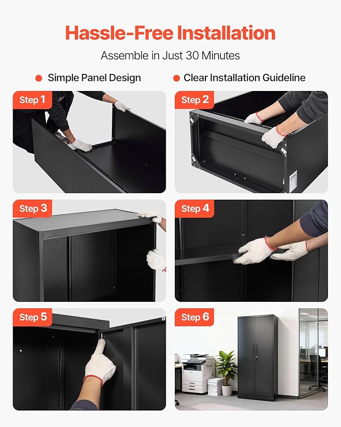 VEVOR Metal Storage Cabinet, Steel Garage Cabinet - Image 8