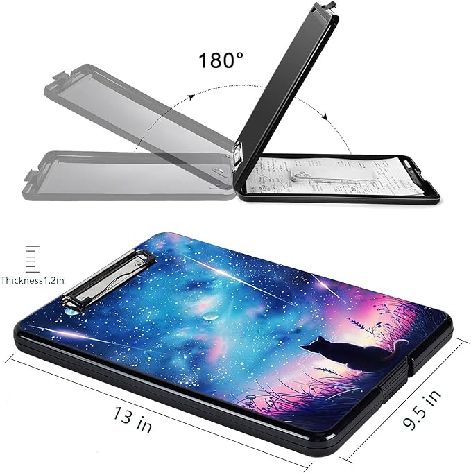 Clipboard with Storage, High Capacity Plastic Storage Clipboard with Pen Holder - Image 2