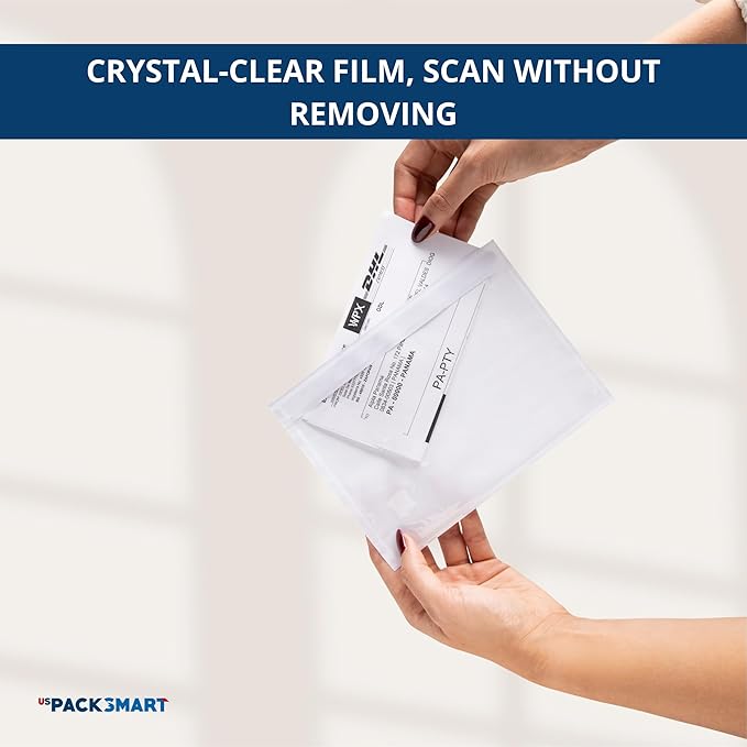 500 Units, 4.5"x5.5" Clear Packing List Shipping Label Envelopes - Image 5