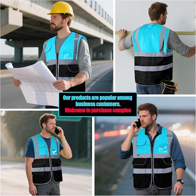 BeautyWill 10/20 Pack Custom Logo Safety Vest, Bulk High Visibility Class 2 - Image 4