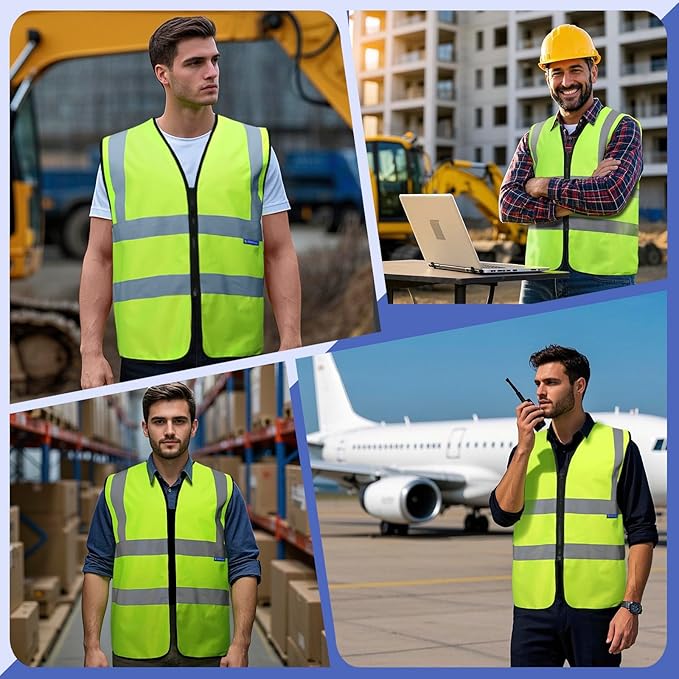 BeautyWill 10/20 Pack Custom Logo Safety Vest, Bulk High Visibility Class 2 - Image 4