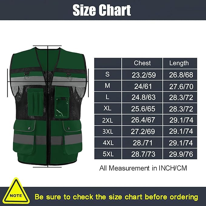 Safety Vest High Visibility Reflective Construction Vest - Image 3