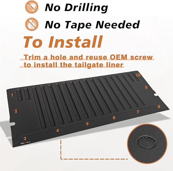 TripleAliners for Tacoma 2024 2025 2026 | Truck Bed Tailgate Mat | Compatible - Image 3