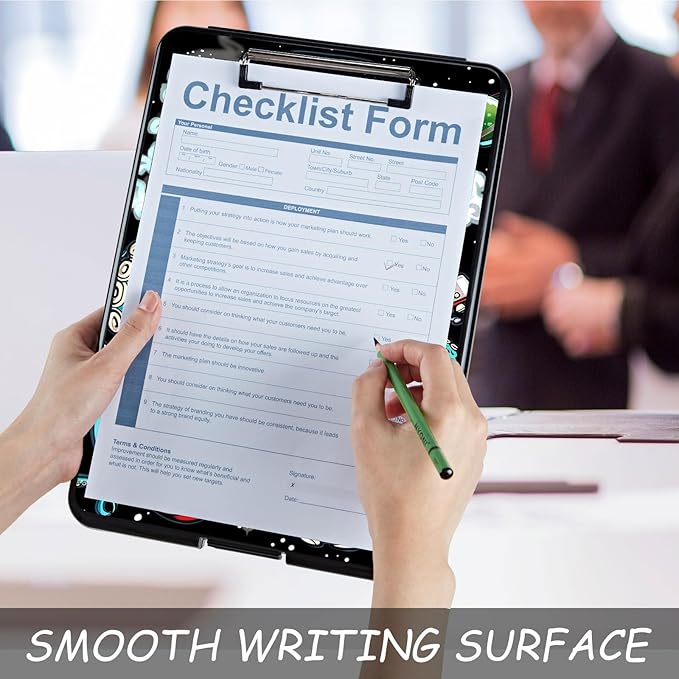 Clipboard with Storage, High Capacity Plastic Storage Clipboard with Pen Holder - Image 5