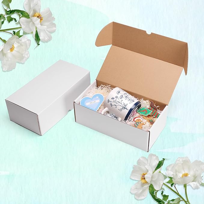 WIFTREY 25 Pack 12x6x4 White Small Shipping Boxes - Image 8