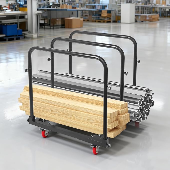 Undercat Steel Panel Truck, Heavy Duty Lumber Drywall Dolly, 1400lbs Platform - Image 2