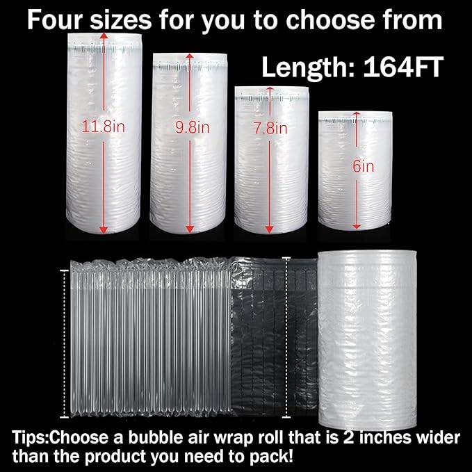 Inflatable Bubble Wrap, 9.84inch*164ft Air Pillows - Image 2