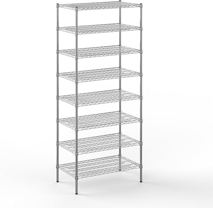 21" Deep x 36" Wide x 86" Height Wire Shelving Kit | 8-Tier | NSF Commercial by Regal+Altair