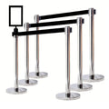 VIP Crowd Control Retractable Belt Stanchion Queue Safety Barrier Set by CrowdControlCenter