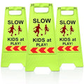 3 Pack Slow Kids at Play Sign, Children Playing Sign by Covzoe