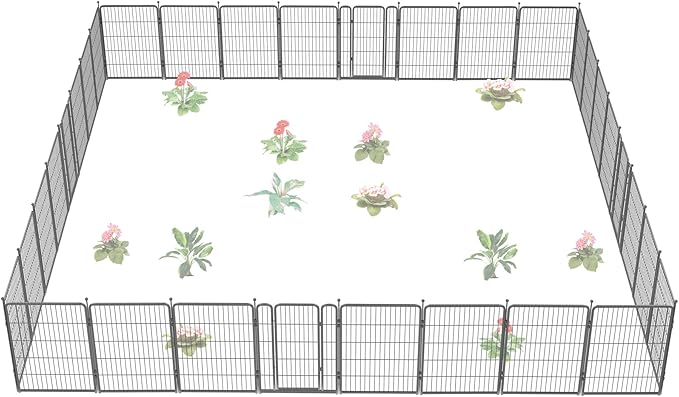 FXW Garden Fence Outdoor for The Yard – 40in x 72.9ft Heavy Duty Metal Animal by FXW