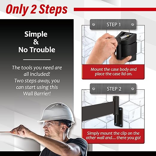 DuraSteel Wall Mount Retractable Belt Barrier - Image 6