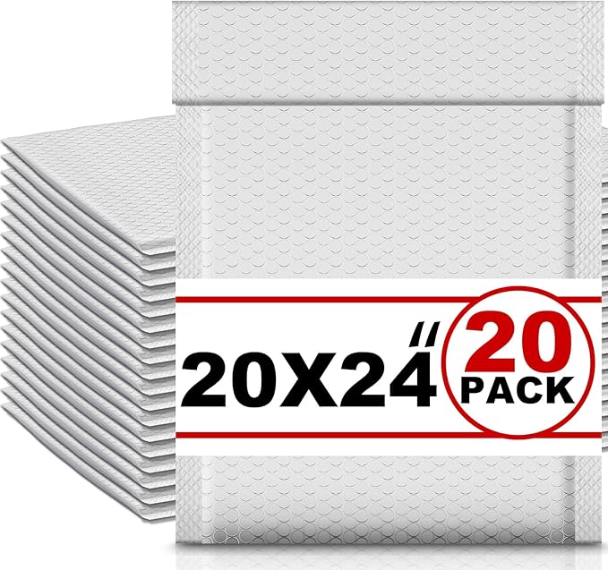 Ireer 20 Pack Extra Large 20 x 24" Bubble Mailers Poly Padded Envelopes by Ireer