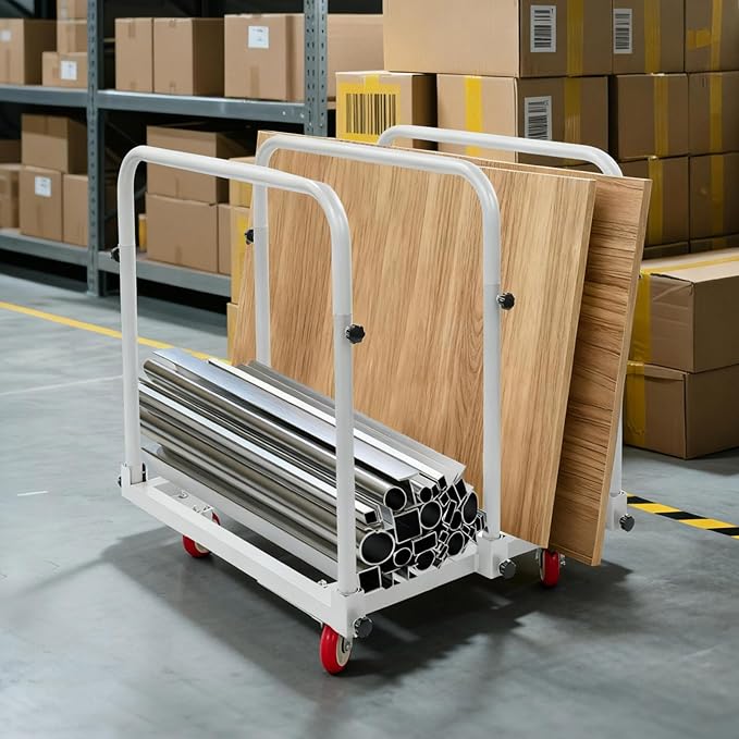 Undercat Steel Panel Truck, Heavy Duty Lumber Drywall Dolly, 1400lbs Platform - Image 3