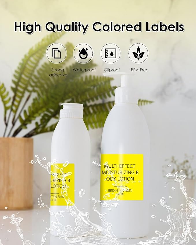 iEager Yellow Square Thermal Label Stickers, 500 Sheets/Roll - Image 3