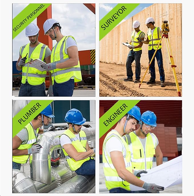 BeautyWill Custom Safety Vest Logo Class 2 High Visibility Reflevtive Vest - Image 6
