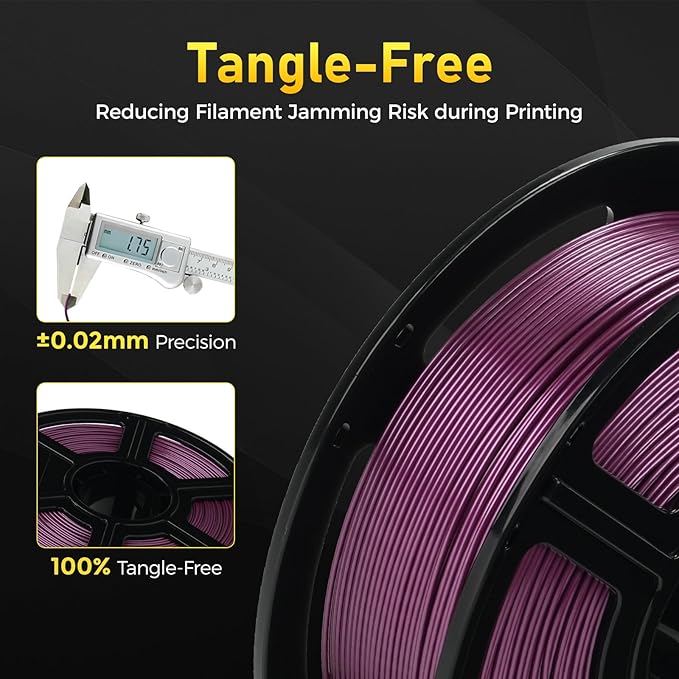 FLASHFORGE Rapid PETG Filament 1.75mm Metallic Purple, Max 600mm/s High Speed - Image 5