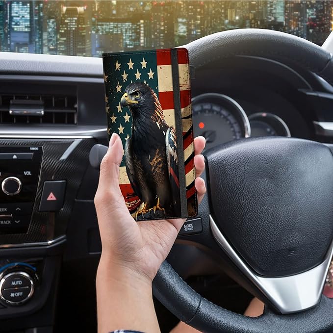 Car Registration and Insurance Holder, Leather Vehicle Glove Box Organizer - Image 3
