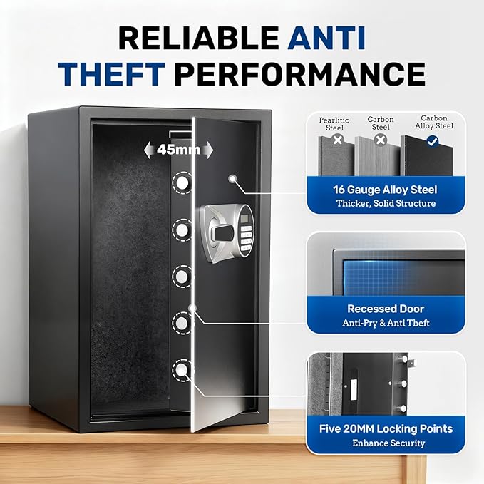 BlackSmith Biometric Safe Box 2.2 Cub Quick Access Home Security Safe - Image 7