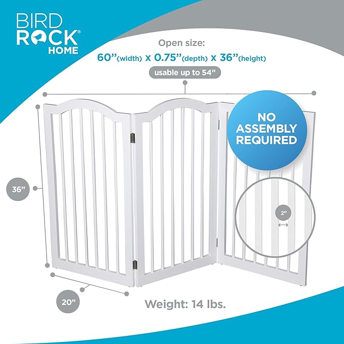 INTERNET'S BEST Arched Top Dog Gate | 3 Panel, and Porch | Portable, Extra Wide - Image 2