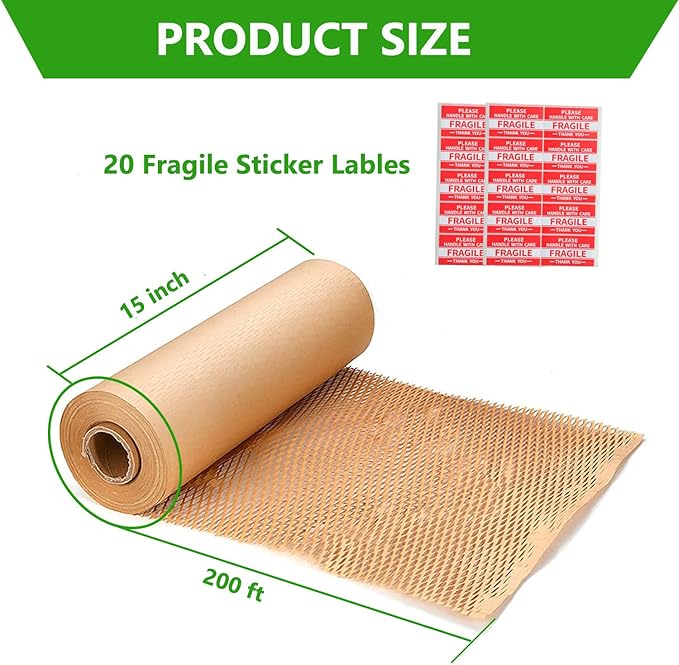 Honeycomb Packing Paper, Recyclable Cushioning Paper Moving Packing Supplies - Image 2