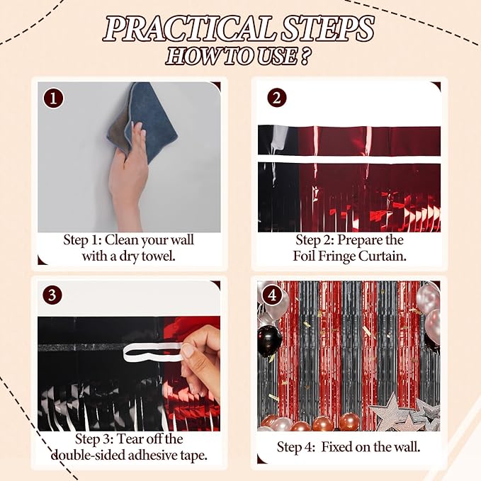 3 Pack Foil Fringe Backdrop - Image 2