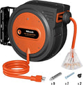 40 FT Retractable Extension Cord Reel, Heavy Duty Power Cord, 12AWG/3C SJTOW by Wilawels