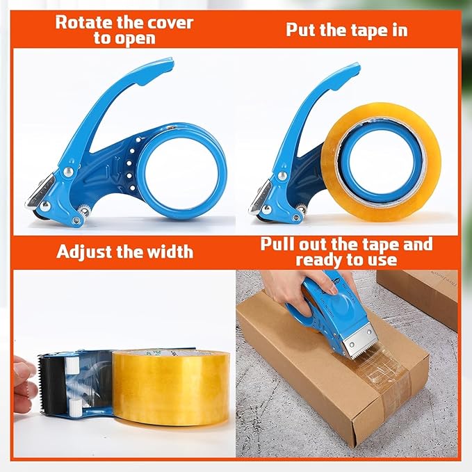 PROSUN 2 Pack Metal Packing Tape Dispenser Gun: 2-inch Wide Tape - Image 6