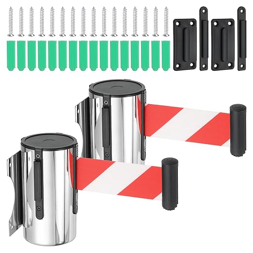 PATIKIL Fixed Wall Mount Retractable Belt Barrier by PATIKIL