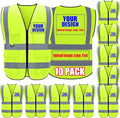 BeautyWill Custom Safety Vest Customized Logo Class 2 High Visibility by BeautyWill