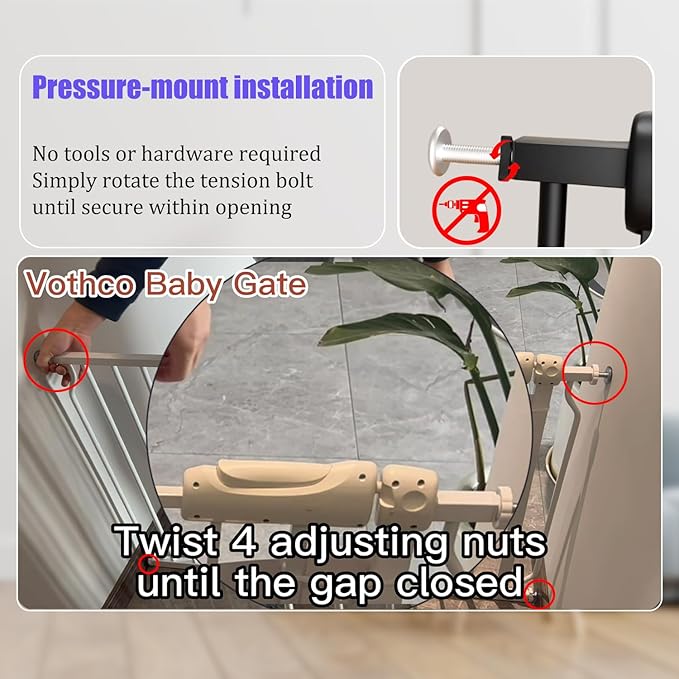 Wide Baby Gate 67-71.5 Inch Heavy Duty Steel Safety - Image 5