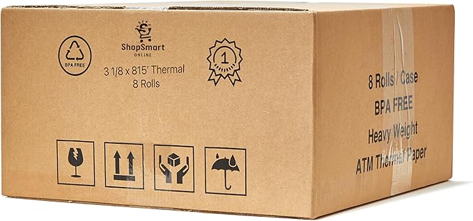 3 1/8" x 815' Heavy Weight ATM Thermal Receipt Paper Rolls Compatible - Image 6