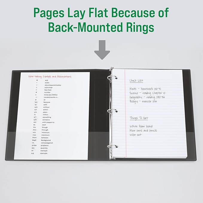 Office Essentials Economy View 3 Ring Binders, 1.4" Spine, 175-Sheet Capacity - Image 6