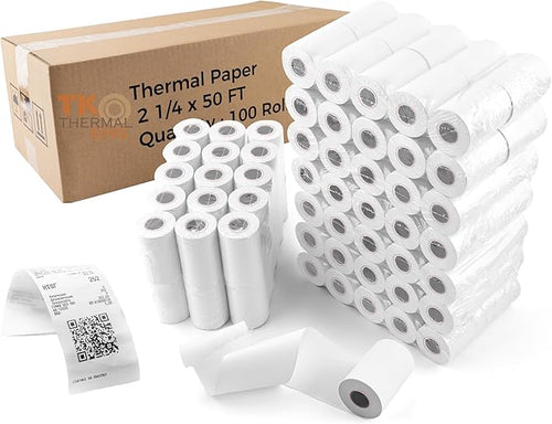 2 1/4" x 50' Thermal Paper, POS Receipt Paper by TKThermalKing