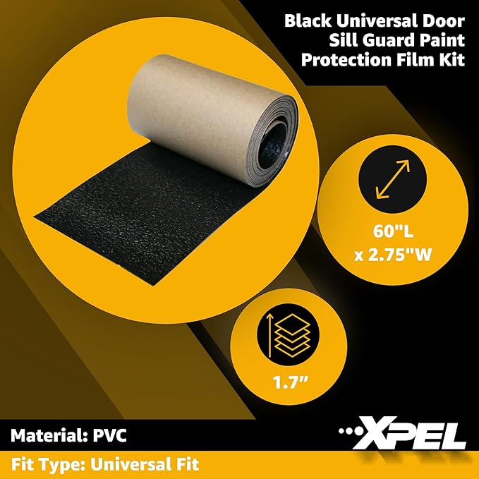 XPEL Black Universal Door Sill Guard Paint Protection Film Kit - Image 2
