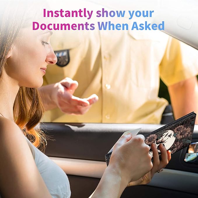 Car Registration and Insurance Holder, Leather Insurance License and - Image 2