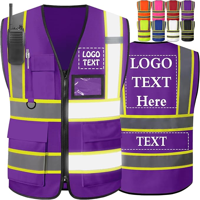 Custom Safety Vest High Visibility Customize Class 2 by YAEILOV